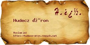 Hudecz Áron névjegykártya